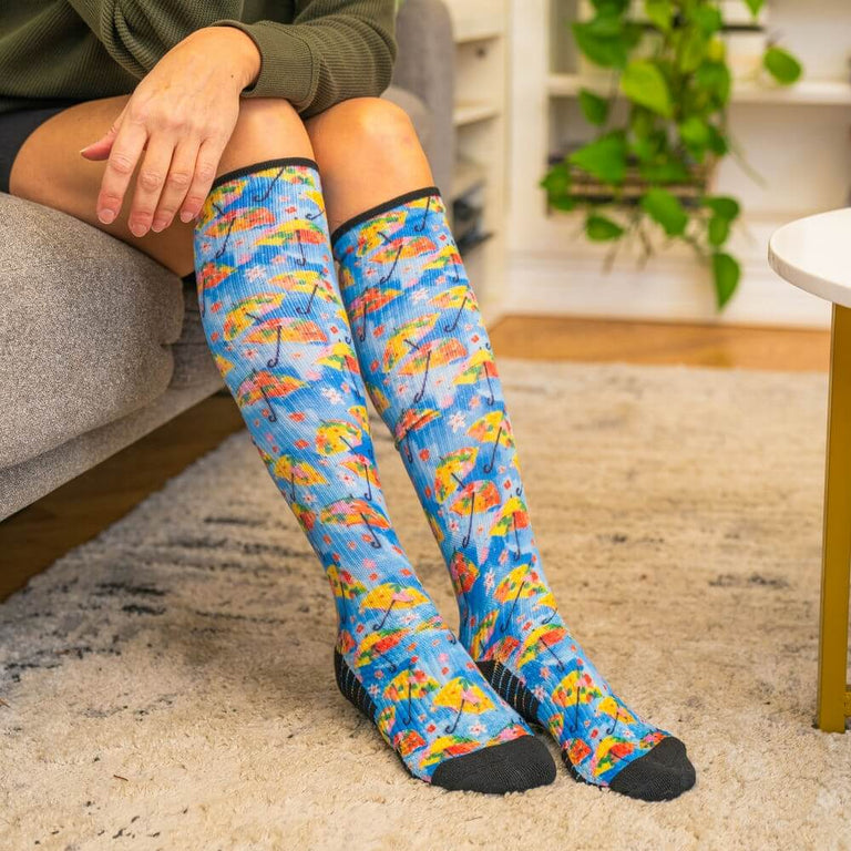 Spring Showers Compression Socks