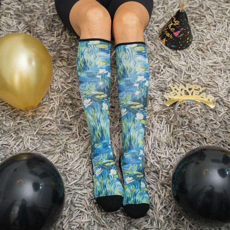 Water Lily Compression Socks