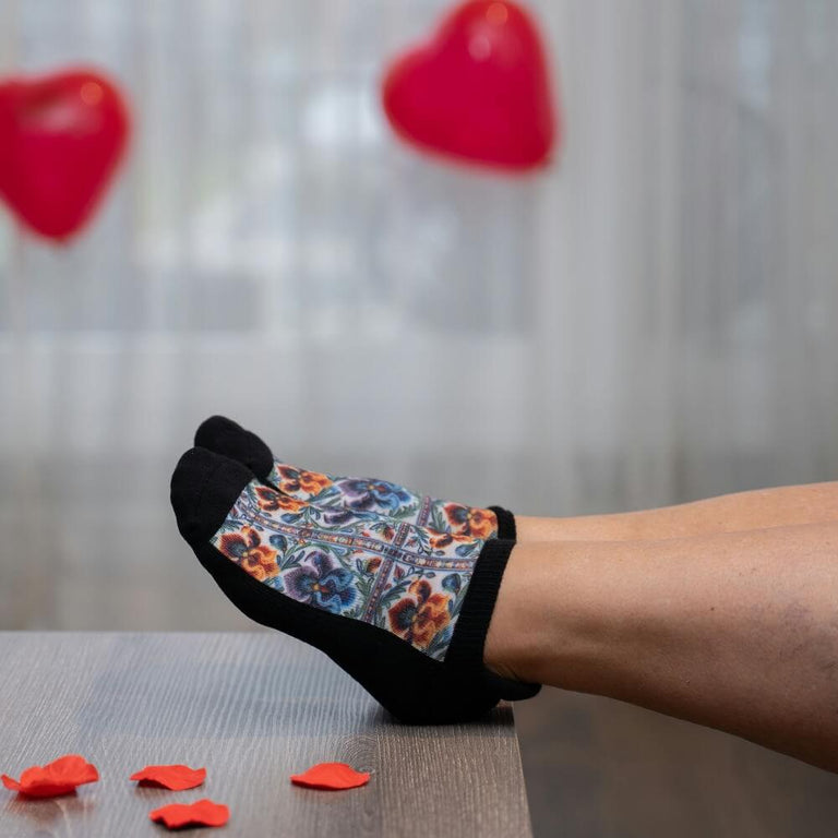 Floral Tiles Ankle Socks