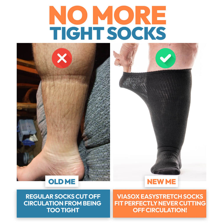 Black EasyStretch™ Socks Bundle 6-Pack