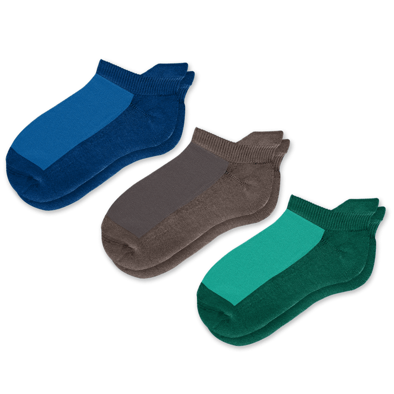 Earth Tones Ankle Socks 3-Pack Bundle