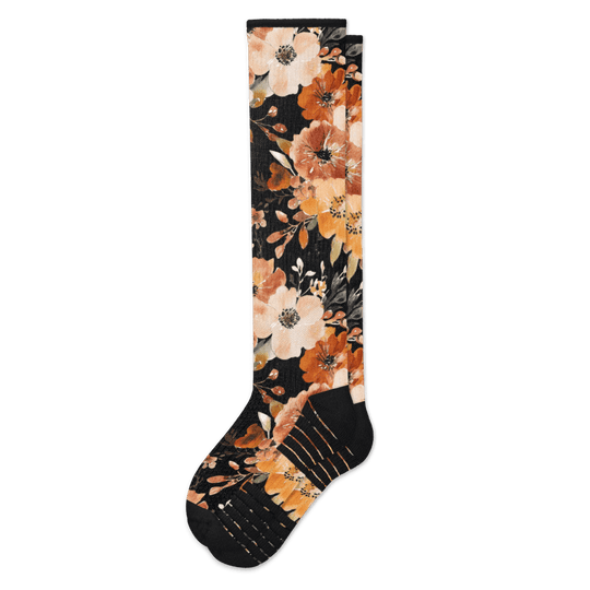 Fall Floral Compression Socks