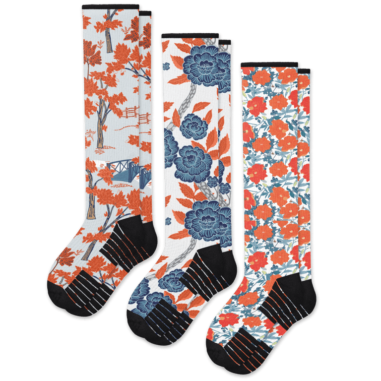 Fall Foliage Compression Socks 3-Pack Bundle