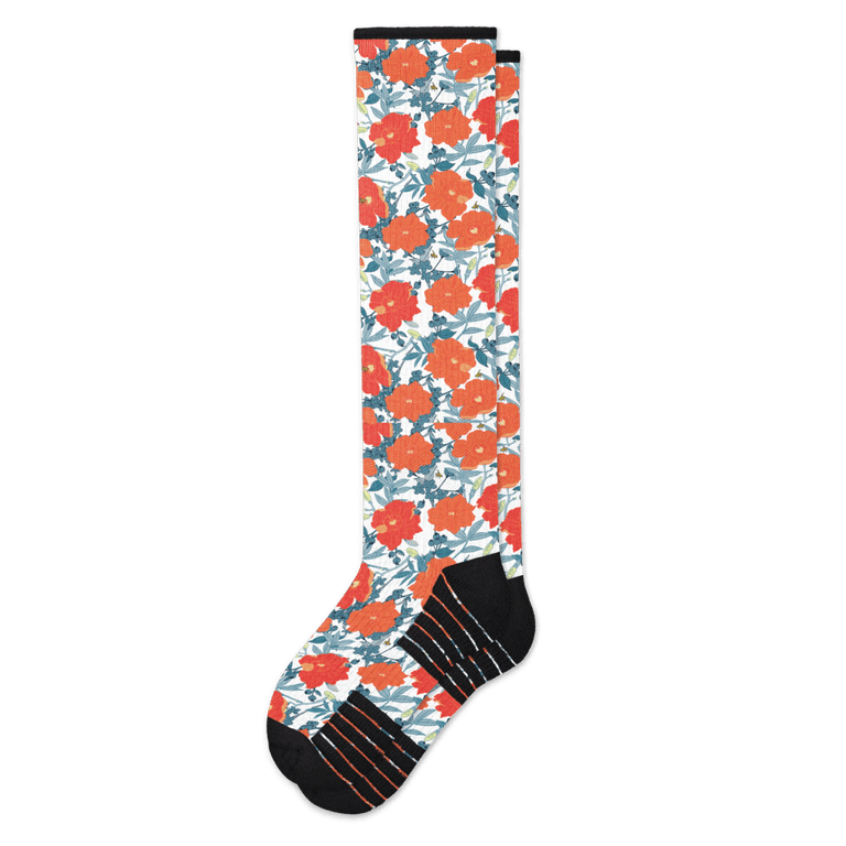 Fall Poppies Compression Socks