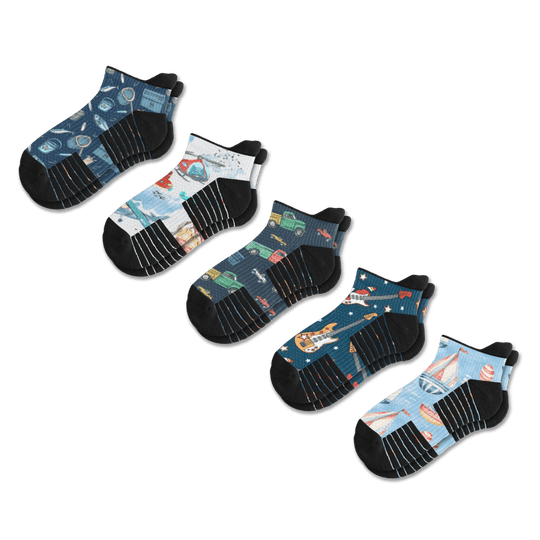 Hobby Ankle Compression Socks 5-Pack Bundle