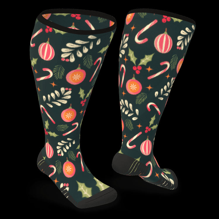 Holly Jolly Diabetic Compression Socks