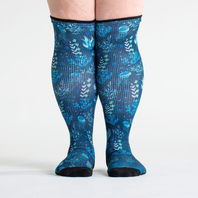 Jellyfish Blues Compression Socks From Viasox Front View