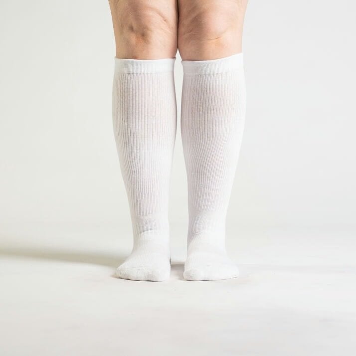 White Compression Socks Bundle 12-Pack