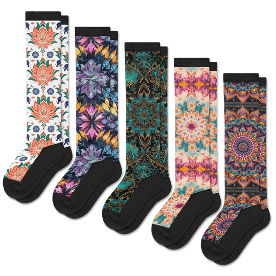Mandala EasyStretch™ Socks 5-Pack Bundle