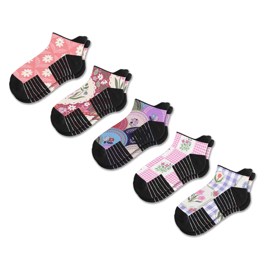 Petal Patch  Ankle Compression Socks 5-Pack Bundle