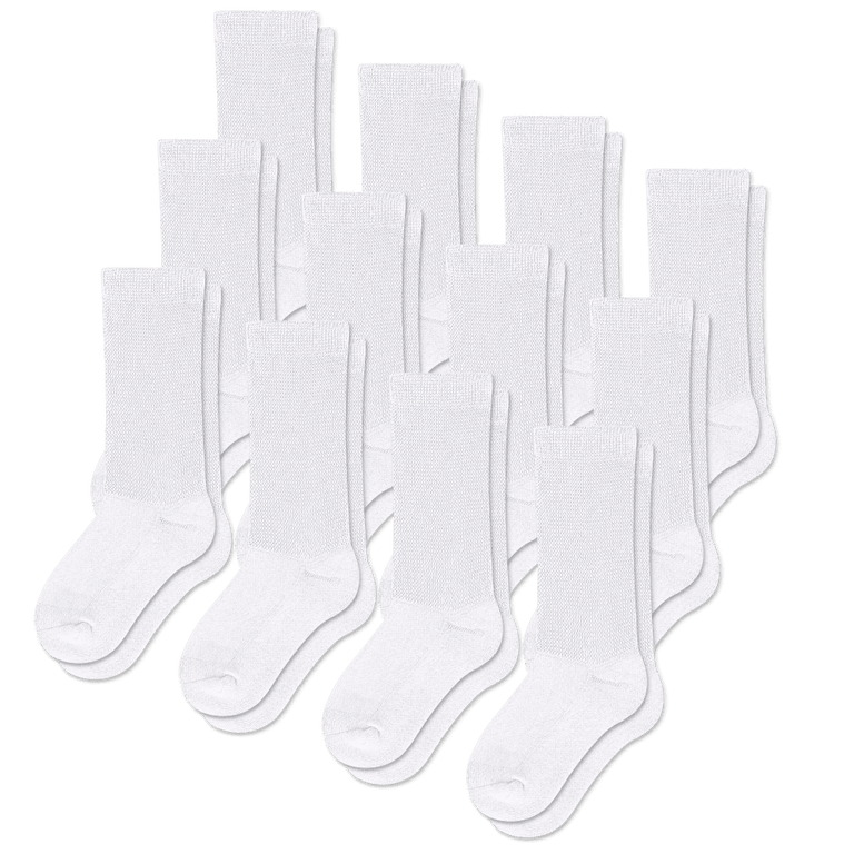 White EasyStretch™ Socks Bundle 12-Pack