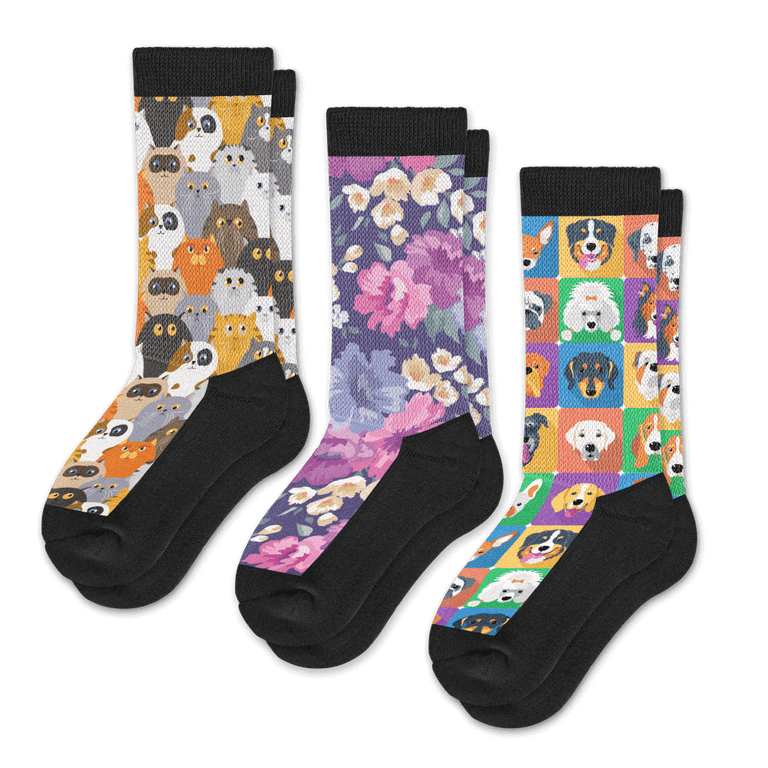 Paws And Petals EasyStretch™ Socks Bundle 3-Pack