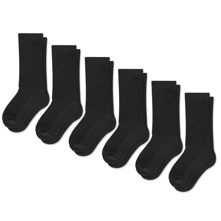 Black EasyStretch™ Socks Bundle 6-Pack