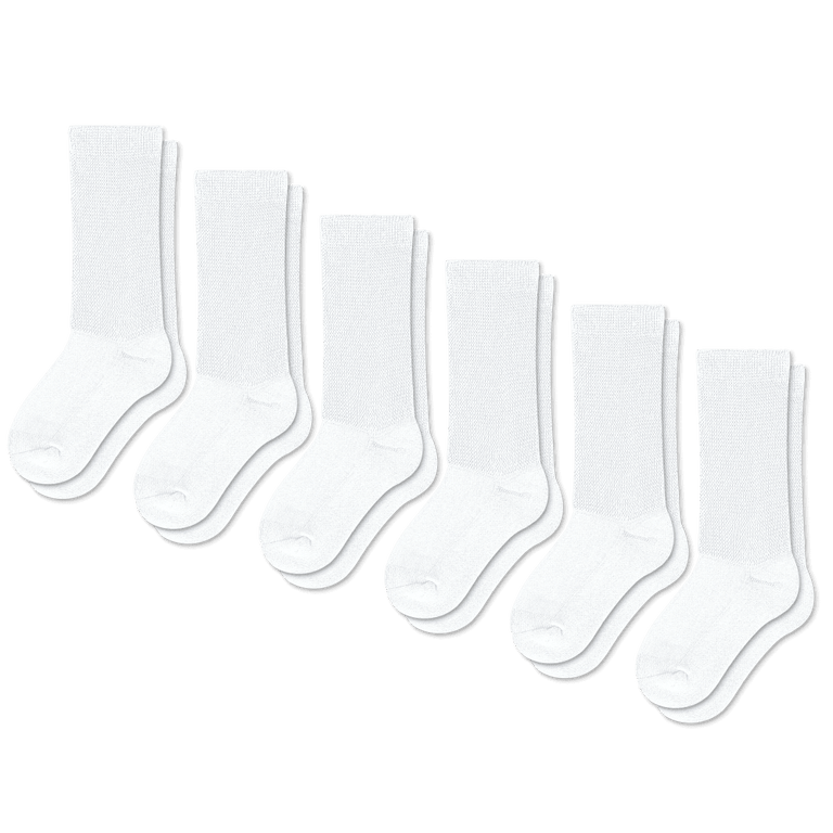 White EasyStretch™ Socks Bundle 6-Pack