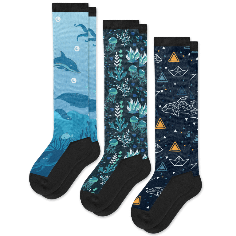 Marine EasyStretch™ Socks 3-Pack Bundle From Viasox Flat View