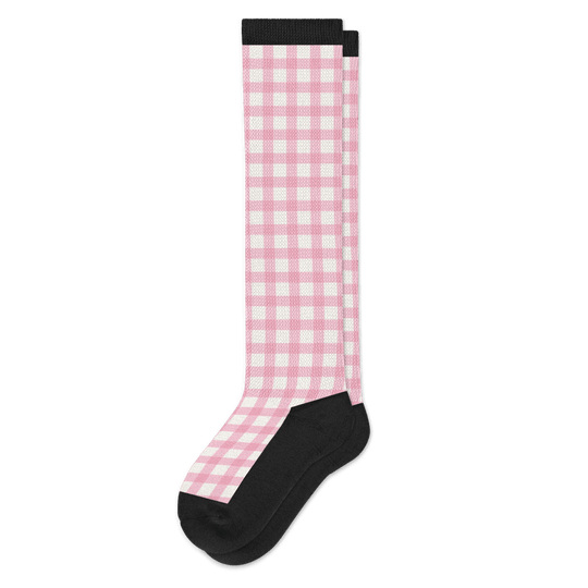 Pink Plaid EasyStretch™ Socks
