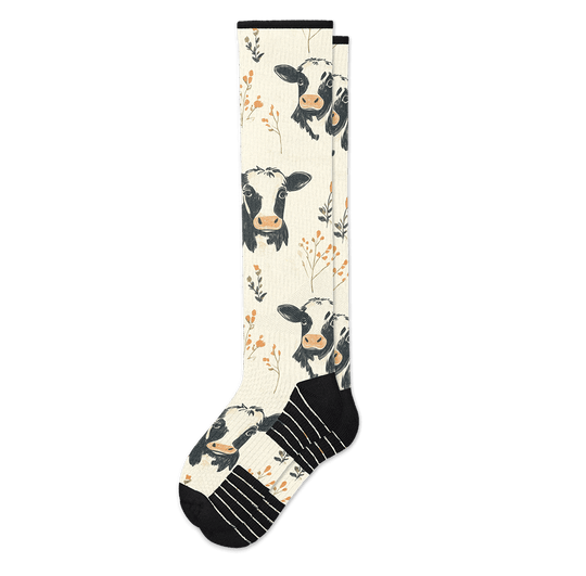 Prarie Cows Compression Socks