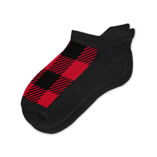 Red Plaid Ankle Socks