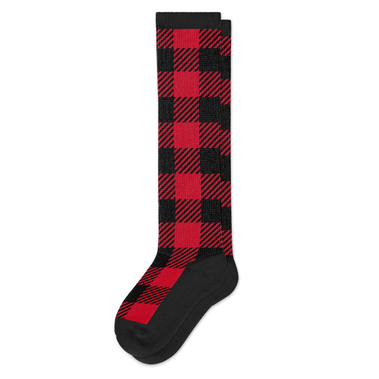 Red Plaid EasyStretch™ Socks