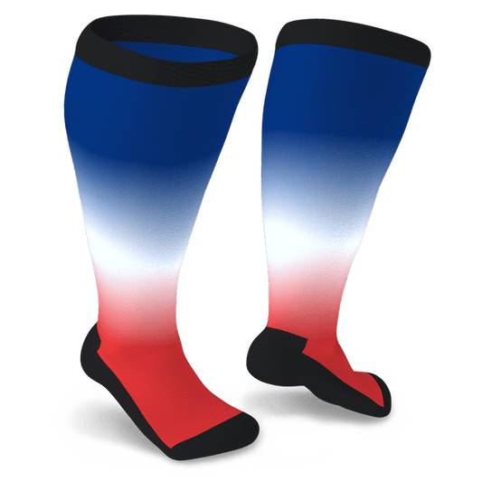 Red White And Blue Non-Binding Diabetic Socks