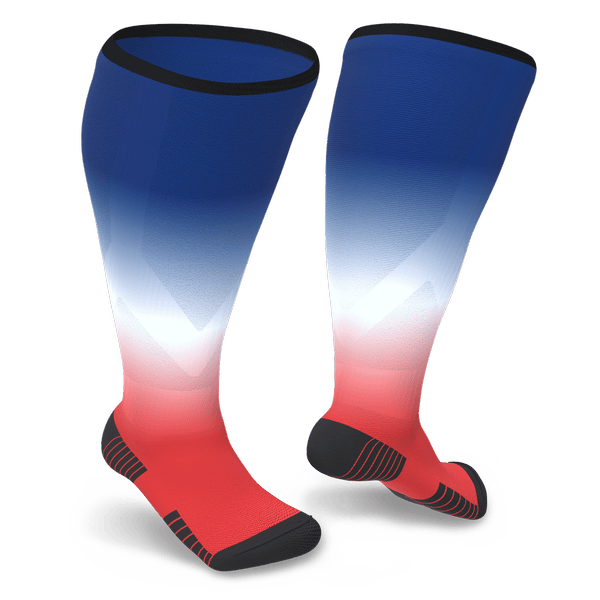 Red White And Blue Diabetic Compression Socks