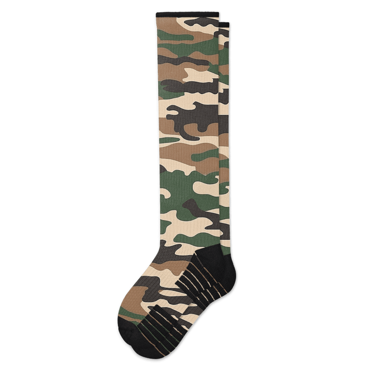 Viasox Army Camo Compression Socks Flat View