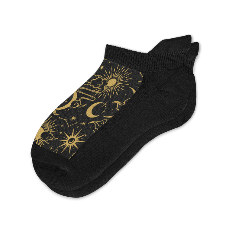 Viasox Star & Moon Ankle Socks Flat View