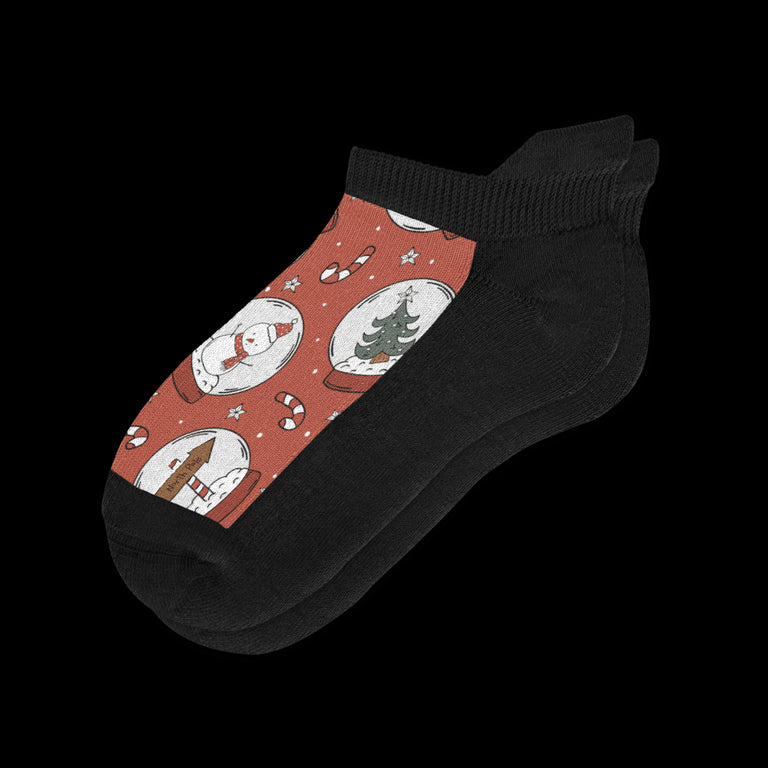 Snow Globes Ankle Diabetic Socks