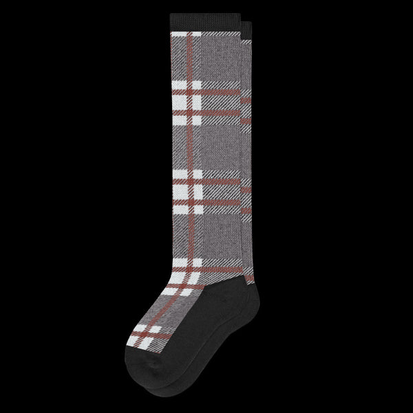 Grey Tartan EasyStretch™ Diabetic Socks