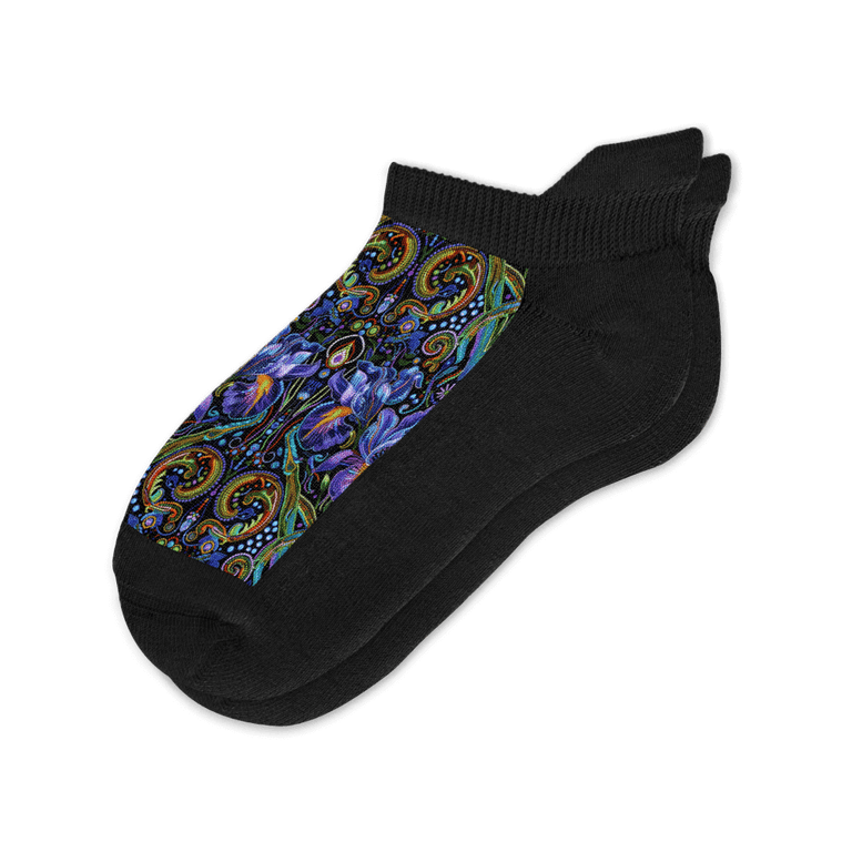 Viasox Iridescent Iris Ankle Socks Flat View