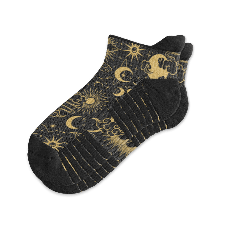 Star & Moon Ankle Compression Socks From Viasox Flat View