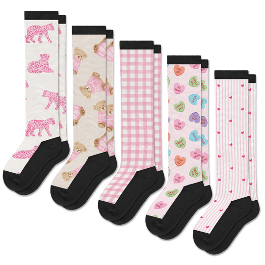Valentines Day EasyStretch™ Socks 5-Pack Bundle