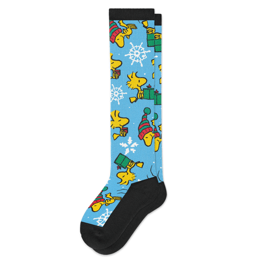 Winter Woodstock Peanuts Winter Collection EasyStretch™ Diabetic Socks From Viasox Flat View