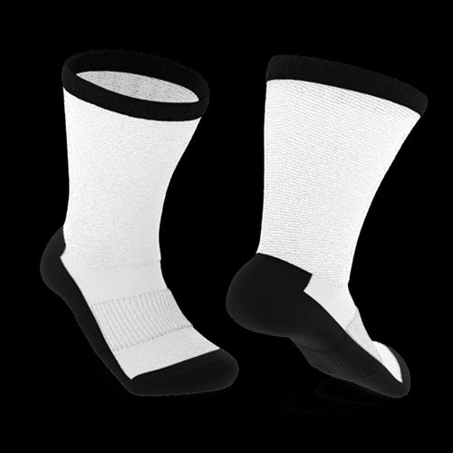 White and black diabetic socks