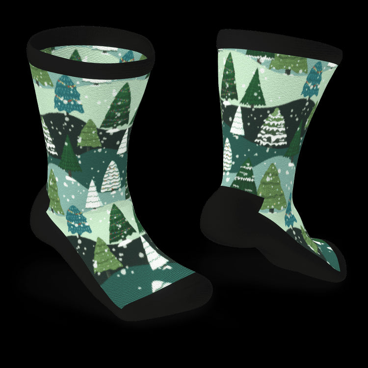 Winter Wonderland Non-Binding Diabetic Socks