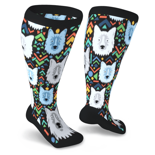 Wolf Pack Non-Binding Diabetic Socks
